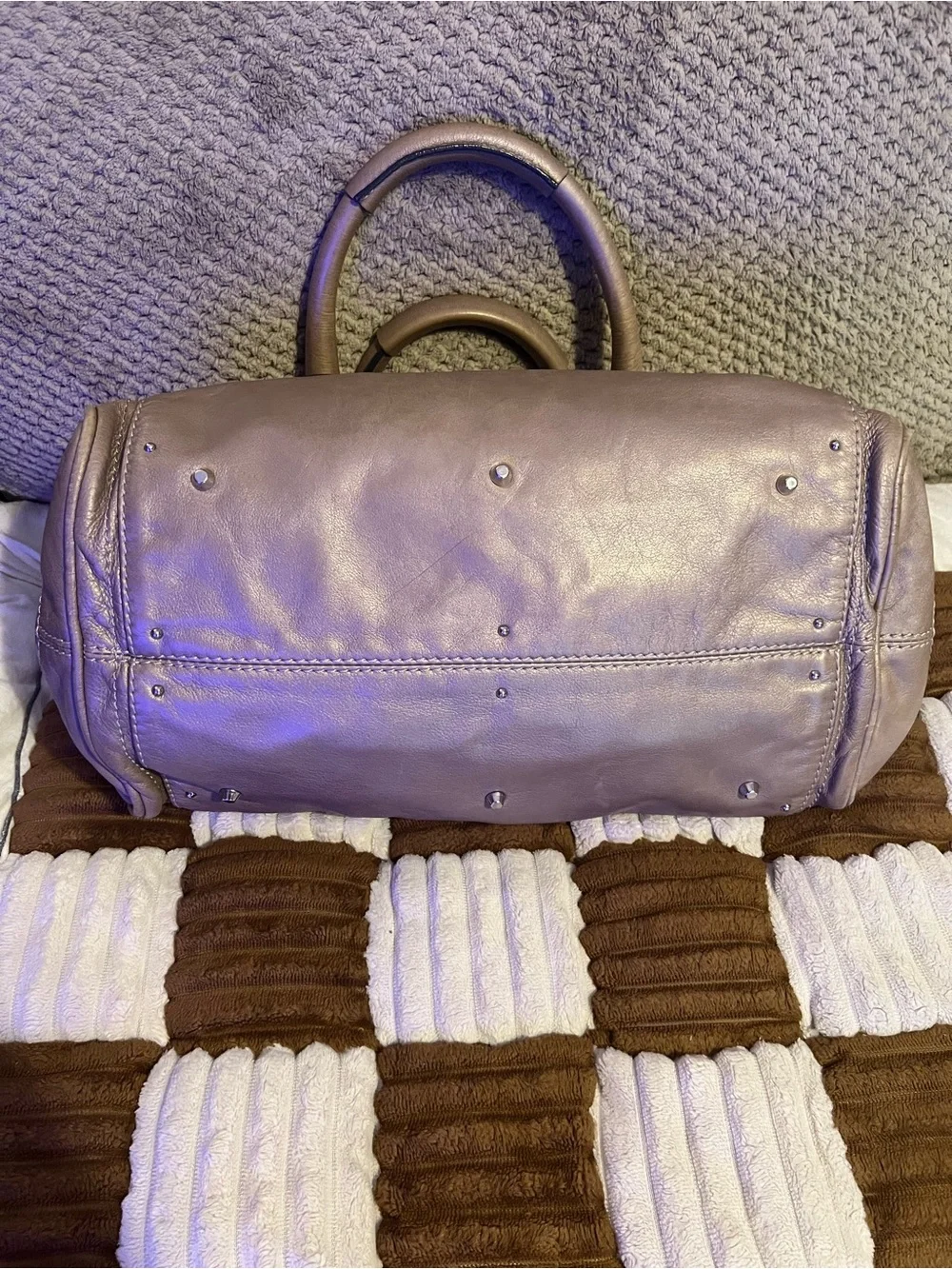 Chloe Paddington Metallic Taupe VGUC!